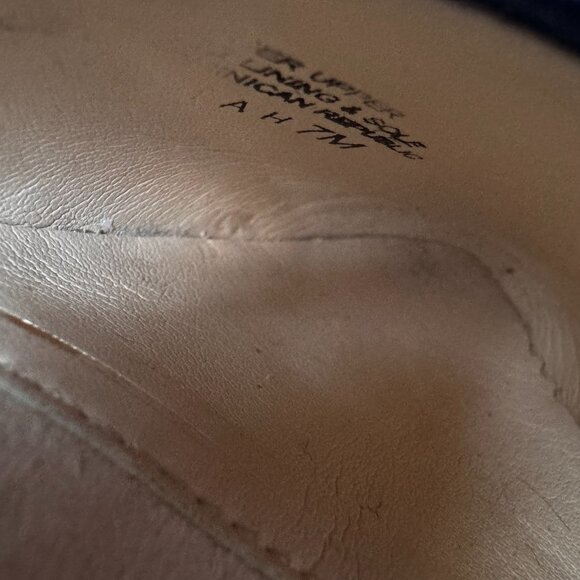 Womens Alex Marie Blue Leather Wedge Shoes Size 7M - Picture 10 of 14